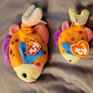 Ty Colorful Fish Plush Duo - Lips, Set Of 2